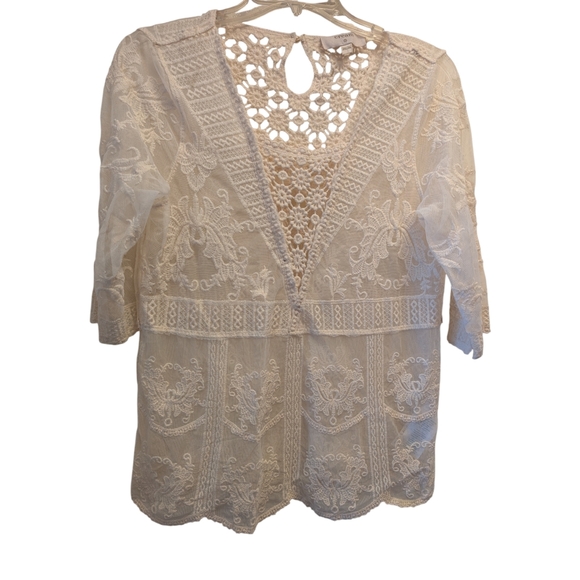 Cream Tops - Chic White Lace Blouse for Women By CREAM